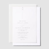 Invitations En Vélin Initiales élégantes Noir Moderne Chic Mariage (Compenser)