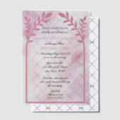 Invitations En Vélin Inséparables Floral Arch Mariage rose (Décalage (Invitation))