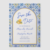 Invitations En Vélin Italian Summer Destination Wedding Save The Date (Recto)