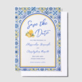 Invitations En Vélin Italian Summer Destination Wedding Save The Date (Compenser)