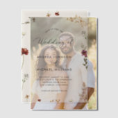 Invitations En Vélin Ivory Fall Wildflowers Autumn Wedding (Décalage (Couple))