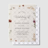 Invitations En Vélin Ivory Fall Wildflowers Autumn Wedding (Décalage (Invitation))