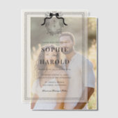 Invitations En Vélin Ivory French Crest Monogram Wedding (Décalage (Couple))