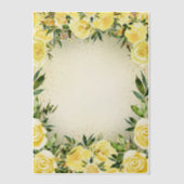 Invitations En Vélin Jaune Floral verdure or Parties scintillant Vellum (Recto)