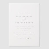 Invitations En Vélin Jody Simple Elegant Wedding Enregistrer la date (Recto)