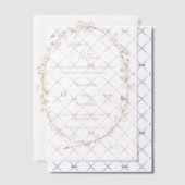 Invitations En Vélin Joli Mariage De Trame Or Intricé Orné (Décalage (Invitation))