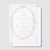 Invitations En Vélin Joli Mariage De Trame Or Intricé Orné (Compenser)