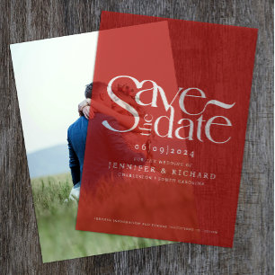 Invitations En Vélin Joli Rouge Et Blanc Enregistrer Le Script Mariage 