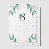 Invitations En Vélin Jolie fête botanique 6ème anniversaire (Décalage (Invitation))