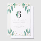 Invitations En Vélin Jolie fête botanique 6ème anniversaire (Compenser)
