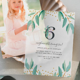 Invitations En Vélin Jolie fête botanique 6ème anniversaire