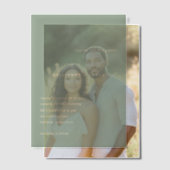 Invitations En Vélin Kellianne Sage Green Mariage moderne (Décalage (Couple))