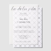 Invitations En Vélin La Dolce Vita Script Élégant Mariage italien (Décalage (Invitation))