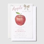 Invitations En Vélin La pomme de notre Baby shower d'aquarelle (Compenser)