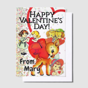 Invitations En Vélin La Saint-Valentin des enfants