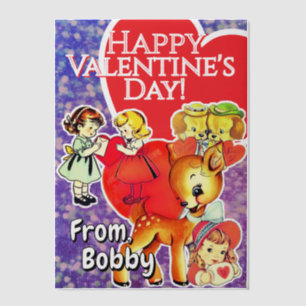 Invitations En Vélin La Saint-Valentin des enfants