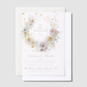 Invitations En Vélin laine botanique lunaire mariage romantique boho (Compenser)