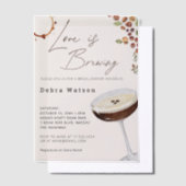 Invitations En Vélin L'amour est en train de brasser la Fête des mariée (Compenser)