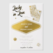 Invitations En Vélin Las Vegas Destination Casino Mariage Lucky in Love (Recto)