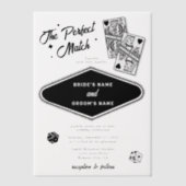 Invitations En Vélin Las Vegas Destination Parfait Match Mariage Noir (Recto)