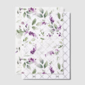 Invitations En Vélin Lavande violette et recouvrement de vellum vert (Décalage (Invitation))