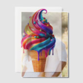 Invitations En Vélin Le cône de glace classique vibrant de SlipperyJoe' (Décalage (Couple))