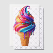 Invitations En Vélin Le cône de glace classique vibrant de SlipperyJoe' (Décalage (Invitation))