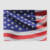Invitations En Vélin Le drapeau américain au vent (Recto)