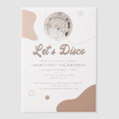Invitations En Vélin Lets Disco Retro 30e fête d'anniversaire (Recto)