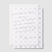 Invitations En Vélin Lettre manuscrite minimaliste Mariage (Décalage (Invitation))