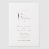 Invitations En Vélin L'Heure d'or Grace Mariage moderne (Recto)