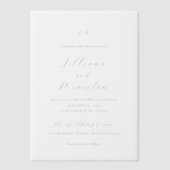 Invitations En Vélin Lilliana Elegant Mariage moderne (Recto)