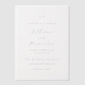 Invitations En Vélin Lilliana Elegant Modern Wedding Enregistrer la dat (Recto)