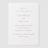 Invitations En Vélin Linda Simple Mariage moderne (Recto)