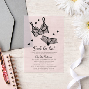 Invitations En Vélin Lingerie Fête des mariées Panty Bachelorette