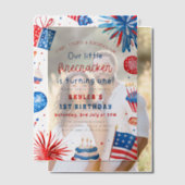 Invitations En Vélin Little Firecracker 4 juillet 1ère fête d'anniversa (Décalage (Couple))