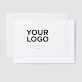 Invitations En Vélin Logo Entreprise Texte Simple (Compenser)