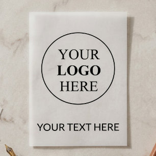Invitations En Vélin Logo Promotionnel Personnalisé – Aucune Commande M