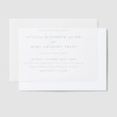 Invitations En Vélin Lucilla Elegant Mariage moderne (Compenser)