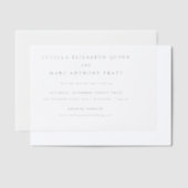 Invitations En Vélin Lucilla Elégant Mariage moderne Enregistrer la dat (Compenser)