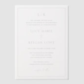 Invitations En Vélin Lucy Dusty Blue Classic Mariage élégant (Recto)