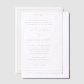 Invitations En Vélin Lucy Dusty Blue Classic Mariage élégant (Compenser)