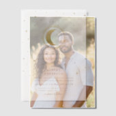 Invitations En Vélin Lune D'Or Céleste Et Étoiles Mariage (Décalage (Couple))