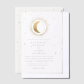 Invitations En Vélin Lune D'Or Céleste Et Étoiles Mariage (Compenser)