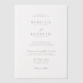 Invitations En Vélin Luxueux Rustique moderne minimaliste Mariage (Recto)
