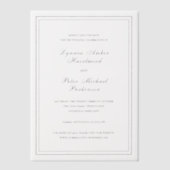 Invitations En Vélin Lynnea Simple mariage élégant Enregistrer la date (Recto)