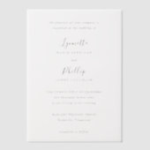 Invitations En Vélin Lynnette Mariage traditionnel élégant (Recto)