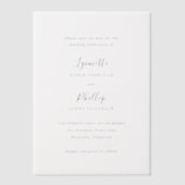 Invitations En Vélin Lynnette Traditionnelle Mariage élégant Enregistre (Recto)