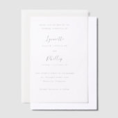 Invitations En Vélin Lynnette Traditionnelle Mariage élégant Enregistre (Compenser)