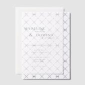 Invitations En Vélin Madeline Forest Green Simple Mariage moderne (Décalage (Invitation))